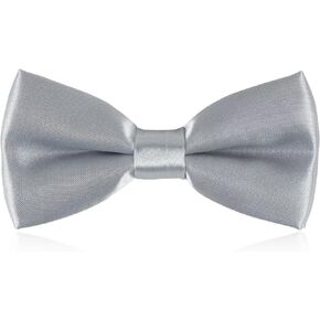 Light Grey Kids Bowties, Boys Baby Bow Ties Pre Tied for Wedding Prom Event