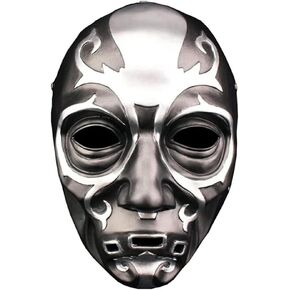 Halloween Death Scary Eater Mask Black and Silver Resin Death Mask Eater Costume Anime Cosplay for Men Women
