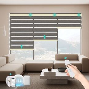 Fabric Sample for Motorized Zebra Blinds with Remote, Fabric Samples for Smart Cordless Zebra Shades Work with Homekit Alexa, Multicolor