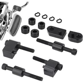 1 inch & 1.5 inch Driver Floorboard Extensions Floorboard Spacer Extenders Kit Fit for Harley Touring Street Glide Road Glide Electra Glide Road King 2009-2023 FL Trikes 2009-2013 (Black)