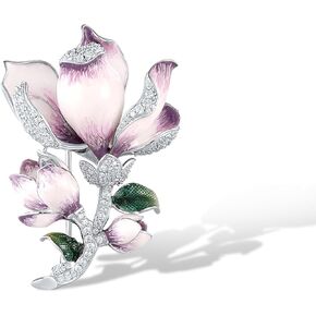 Santuzza 925 Sterling Silver Enamel Brooch Pin for Women
