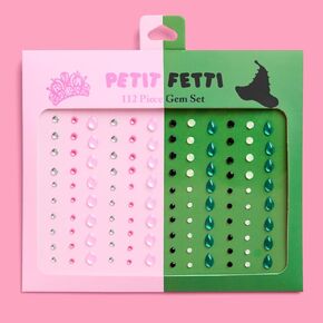 xo, Fetti Pink + Green Witch Face Gems - 112 pcs. | Birthday Decorations, Cute Girl Party Favor, Bachelorette Stickers, Rhinestone Accessory, Kids Wizard Supplies