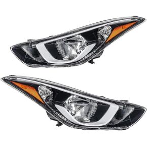Torchbeam المصابيح الأمامية زوج تجميع زوج 2007-2009 TUNDRA ، 2011-2013 TUNDRA ، 2008-2017 SEQUOIA ، Headling Housing Chrome Amber Clear Lens Assectlies Set IP65 Waterproof