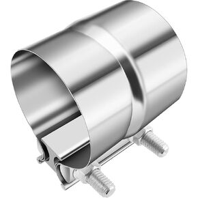 2.25" Exhaust Clamps,Double Pipe Diameter Muffler Clamp 2.25" ID to 2.25" OD for Exhaust Pipe,Universal Lap Joint Band Clamp Fit Tubing of Exhausts System Kit (2.25 Inch)