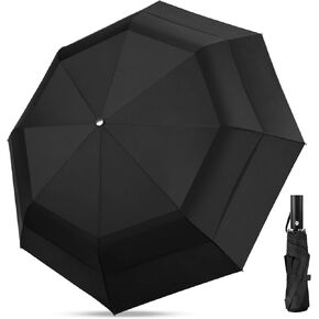Rainbow Umbrella For Adults - Oversized 54inch Double Layer Windproof Extra Large Rainbow Golf Umbrella Folding Compact, Automatic Open&Close