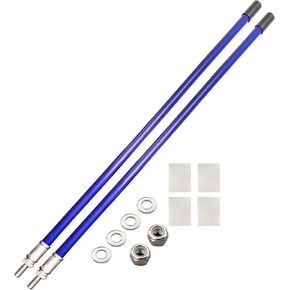 24''Snow Plow Blade Markers Guides Blue 304 Stainless Steel Vertical Stud Bracket for Most Blizzard Boss SNO-Way Western Meyer Polaris plow Mark The Edge of The Plow