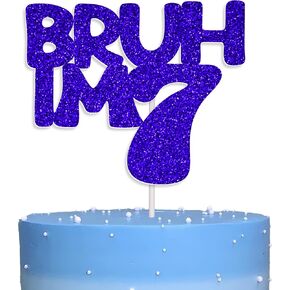 Bruh its My Birthday Decorations Cake Topper Official Teenager Happy Birthday Party Decorations Supplies for Kids Boys (Bruh I,M 12)