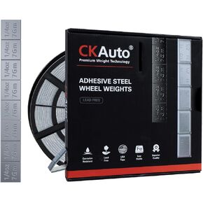 CKAuto 0.25oz, Adhesive Stick on Wheel Weights, Grey Stick on Roll Wheel Weights, 5 kgs/ 11 lb/Roll, 715pcs, OE Quality