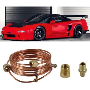 Oil Pressure Gauge Tubing Kit, Oil Pressure Gauge Line Kit, 72in Copper Tubing Easy Installation with Fitting, for Car Truck, Marine Application