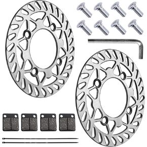 PRO BAT 190mm/7.48'' Front Brake Disc Disk Rotor with Brake Pad for 110cc 125cc 150cc PIT PRO Trail Quad Dirt Bike ATV Buggy, 2pcs