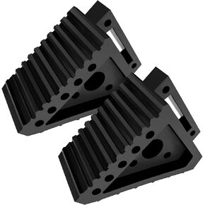 Taifa 4PCS Heavy Duty Rubber Wheel Chocks for Travel Trailers, RV Wheel Stoppers Tire Chock with Portable Handle for Camper Cars Trucks etc., Black