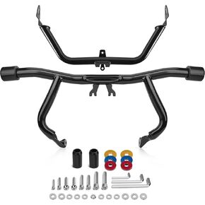 Engine Guard Flat-Out Bar Highway Pegs Crash Bars Bumper Protector w/Flat Washer Fits Harley Touring Street Glide Road King Electra Glide Ultra Limited 2014-2025