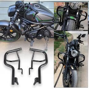 حارس محرك Bar Bar للدراجات النارية لـ Kwasaki Vulcan S 650 VN650 EN650 2015 2015 2017 2018 2019 2020 2021 2022 2023 2024 2025 Flow Protector Gas Frame Side Pumper Protection