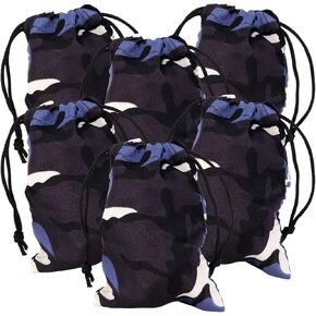 Needzo Blue Camo Wosary Bacous للرجال ، حقيبة الرباط المذكر ، تفضل الحزب الديني (حزمة 6)