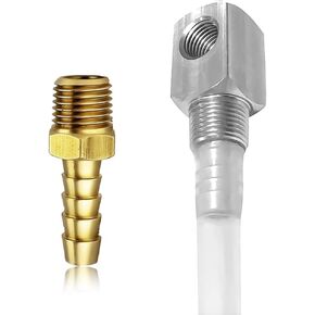 12" Marine Fuel Tank Pickup Tube with Strainer, Fit Standard Universal Boat Fuel Gas Tank Replaces Part 7-0948, Polyethylene Fuel Withdrawal Tube with Brass Barb Connector