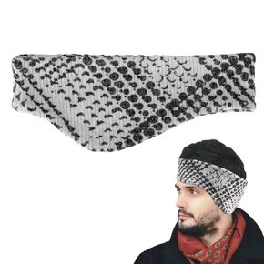 Ear Warmers Headband, Stretchy Winter Ear Covers Sport Headband Running Headband Soft Knitted Fleece Warm Earmuffs for Cold Weather Men Women (Black Gray)