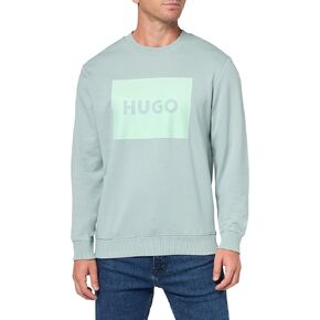 HUGO Men's Big Square Logo Crew Neck Sweatshirt
