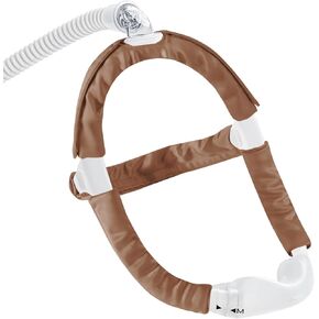 4 PCS Satin CPAP Strap Covers, Comfort CPAP Mask Cushions to Fit Dreamwear Headgear or AirFit, Silky CPAP Mask Strap Covers, Anti Wrinkle CPAP Hair Protector for Reducing Red Marks (Earthy Brown)