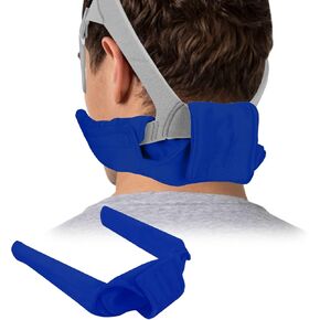 Satin CPAP Neck Pad for CPAP Headgear Straps, Breathable CPAP Covers, Comfort CPAP Strap Cushions, CPAP Mask Strap Covers for Reducing Headgear Pressure and Cheeking Red Marks (Dark Blue)