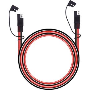 14AWG 2FT SAE to SAE Extension Cable, 2 Pin 14 AWG Battery Charger Extension Cable Quick Disconnect Wire Harness Connector Plug for Car Motor Motorcycle Automotive, Solar Panel