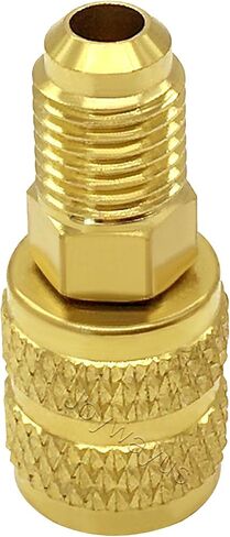 Joywayus 1/4 "SAE Male to 5/16" SAE Female Flare Port Port Straight Port for R410A Mini Split HVAC System (حزمة 2) in Kuwait