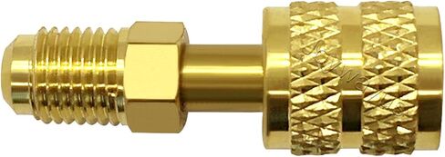 Joywayus 1/4 "SAE Male to 5/16" SAE Female Flare Port Port Straight Port for R410A Mini Split HVAC System (حزمة 2) in Kuwait