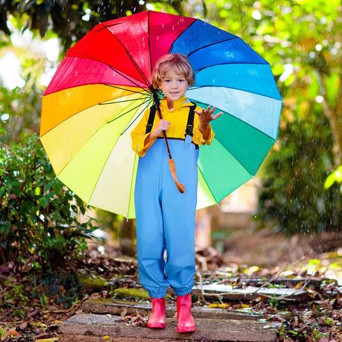 Luwint Kids مقاوم للماء سراويل أمطار خفيفة الوزن الخشن في الهواء الطلق مريلة سراويل قذرة in Kuwait