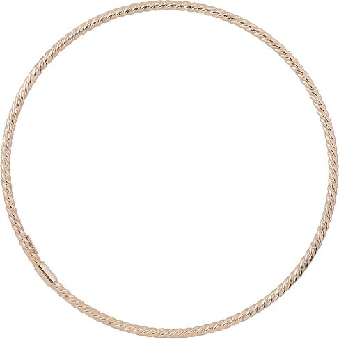 Kooljewelry 10k Yellow, White or Rose Gold 2 mm Twist Design Bangle Bracelet in Saudi Arabia