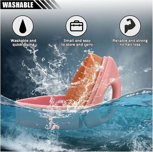 Car Tire Shine Brush, Soft Bristles Car Tire Wash Detailing Brush with Storage Case, Portable Car Cleaning Supplies, High-Density Auto Tire Applicator Brush (White) in Kuwait