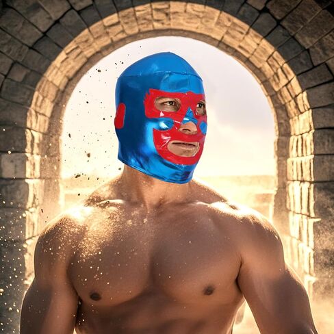 Mexican Wrestling Mask for Adult Men,Halloween Wrestler Costume Mask in Saudi Arabia