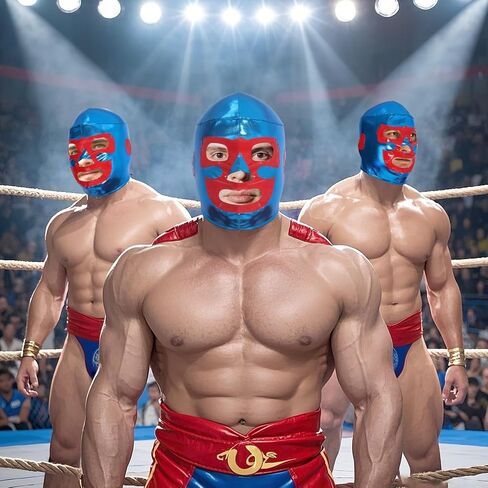 Mexican Wrestling Mask for Adult Men,Halloween Wrestler Costume Mask in Saudi Arabia