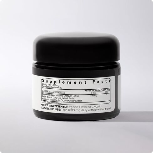 Blisque - مرير للغاية | طعم غير سارة ملحق راتنج شيلاجيت | لصحة المرأة | مع شاتافاري العضوية والحديد | 60 غرام | مريرة جدا | طعم غير سار in Kuwait