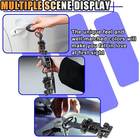 3D F1 Race Car Keychain, Zinc Heavy Duty Racing Model Keychain, Car Key Ring Present for Father Husband Boyfriends in Saudi Arabia