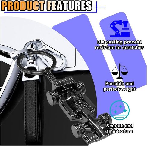3D F1 Race Car Keychain, Zinc Heavy Duty Racing Model Keychain, Car Key Ring Present for Father Husband Boyfriends in Saudi Arabia