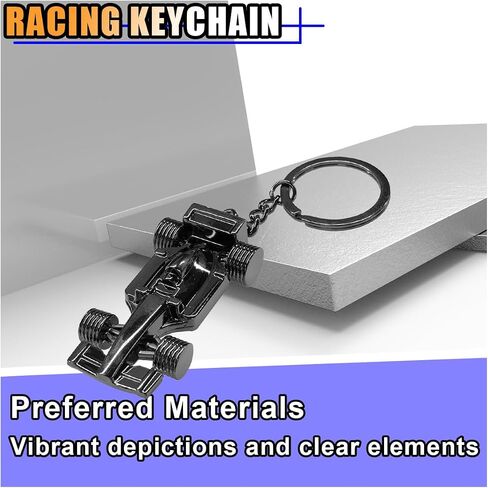 3D F1 Race Car Keychain, Zinc Heavy Duty Racing Model Keychain, Car Key Ring Present for Father Husband Boyfriends in Saudi Arabia