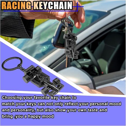 3D F1 Race Car Keychain, Zinc Heavy Duty Racing Model Keychain, Car Key Ring Present for Father Husband Boyfriends in Saudi Arabia