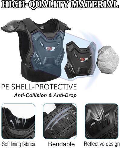 Kids Armor Vest Suit for Dirt Bike, Back Chest Protector for Motocross ATV ,Youth Extreme Sports Protective Gear in Kuwait