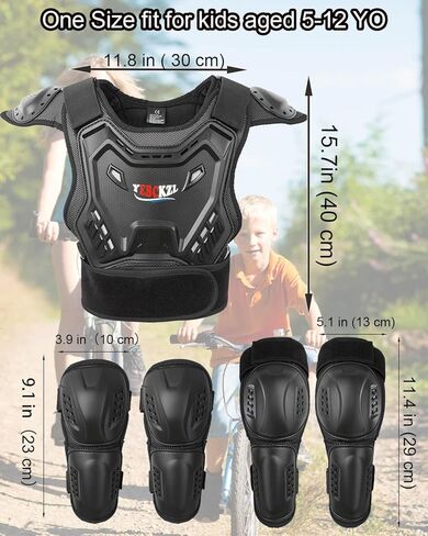 Kids Armor Vest Suit for Dirt Bike, Back Chest Protector for Motocross ATV ,Youth Extreme Sports Protective Gear in Kuwait