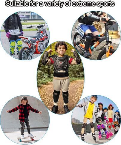 Kids Armor Vest Suit for Dirt Bike, Back Chest Protector for Motocross ATV ,Youth Extreme Sports Protective Gear in Kuwait