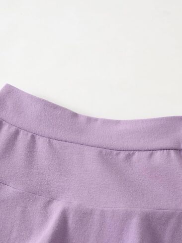 2 Pack Girls Skirts Elastic Flared Plain Tennis Skater Skirts with Built-in Shorts Kids Active Flowy Skorts in Kuwait