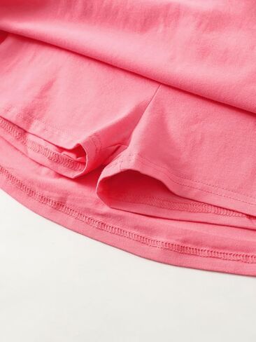 2 Pack Girls Skirts Elastic Flared Plain Tennis Skater Skirts with Built-in Shorts Kids Active Flowy Skorts in Kuwait