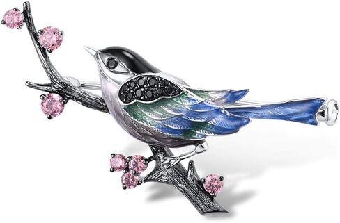Santuzza 925 Sterling Silver Enamel Brooch Pin for Women in Saudi Arabia