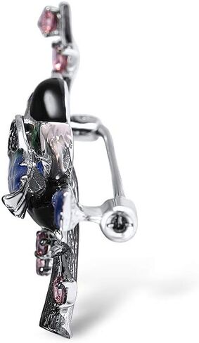 Santuzza 925 Sterling Silver Enamel Brooch Pin for Women in Saudi Arabia
