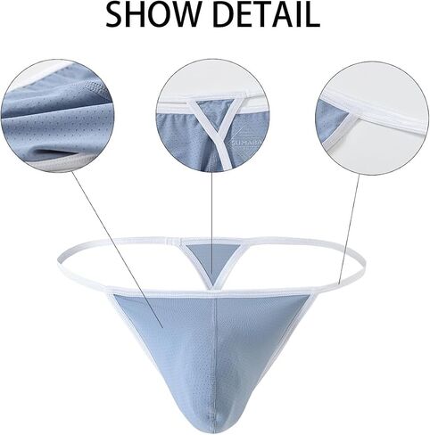 Mens Thong Underwear Sexy G string T Back Thongs Big Ball Pouch Bikini Underwears for Man in Saudi Arabia