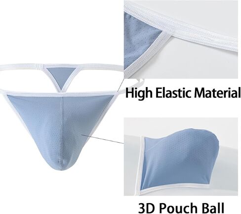 Mens Thong Underwear Sexy G string T Back Thongs Big Ball Pouch Bikini Underwears for Man in Saudi Arabia