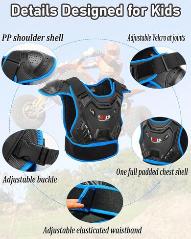 Kids Armor Vest Suit for Dirt Bike, Back Chest Protector for Motocross ATV ,Youth Extreme Sports Protective Gear in Kuwait