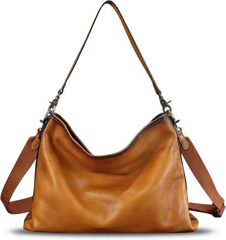 Genuine Leather Hobo Bag for Women Tote Bag Vintage Handmade Shoulder Bag Crossbody Satchel Purses Pouch in Kuwait