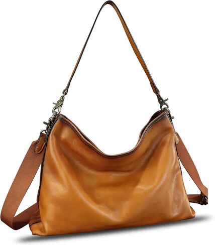Genuine Leather Hobo Bag for Women Tote Bag Vintage Handmade Shoulder Bag Crossbody Satchel Purses Pouch in Kuwait