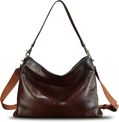 Genuine Leather Hobo Bag for Women Tote Bag Vintage Handmade Shoulder Bag Crossbody Satchel Purses Pouch in Kuwait