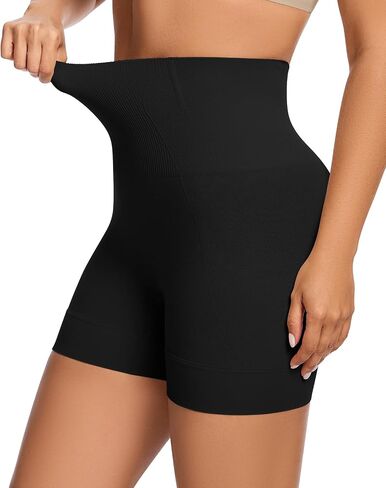 شورت Woweny Shapearear Shorts Mid-Maist Body Shaper Shaper Stume Control Smool Inteld Slip Slifts for Under Dresses in Saudi Arabia